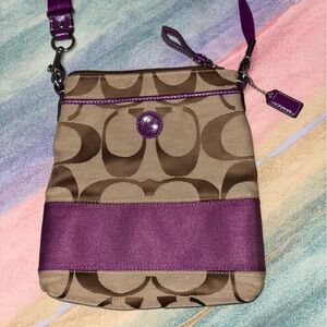 COACH Canvas Crossbody Messenger Bag